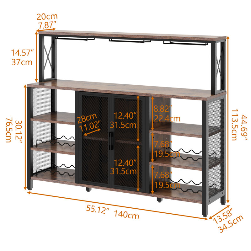 Armoire-bar à vin Kritzia, Rustique