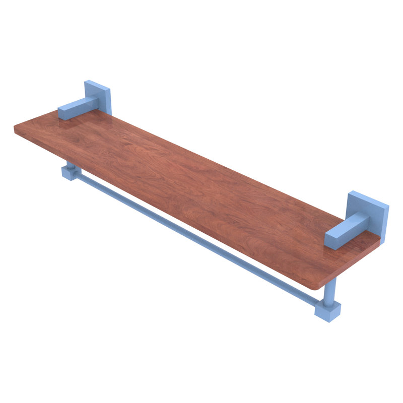 Étagère en bois de fer massif de la collection Montero IPE avec barre à serviettes intégrée Montero, Bleu troll plat