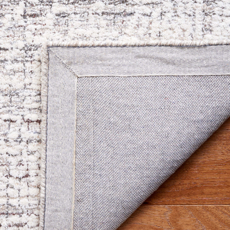 Ebony Hand Tufted Wool Cotton Pet Oriental Rug in Brown/Ivory, Runner 2'3" x 9'