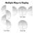 Peel and Stick Mirror Tiles, Four Quarters Circular Design Set
