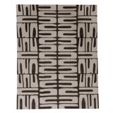 Flatweave Wool Ikat Area Rug in Espresso