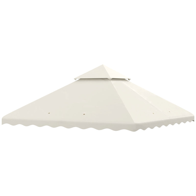 Anura Dakota Fields Polyester Roof for Canopy, White