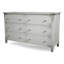 Commode 6 tiroirs Geneva - Finition blanc vieilli