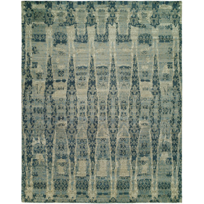 Abstract Area Rug in Blue