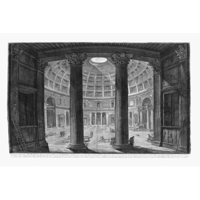 Veduta Interna Del Pantheon by Piranesi - Wrapped Canvas Print