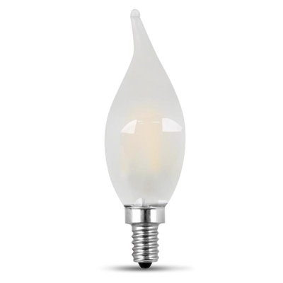 Ampoule à DEL Feit CA10 (embout de flamme) E12 (candélabre) blanc doux, équivalence de 60 watts, paquet de 2