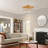3-Light Antique Sputnik Gold Leaf Flush Mount  Ceiling Light for Bedroom