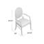 Martine Upholstered King Louis Back Arm Chair-1413363173-1413470832