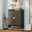 Armoire de rangement à chaussures à 6 niveaux avec portes