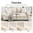2 Piece Upholstered Modular Sectional Sofa Sets, Oversized Couch Set with Loveseat and Armchair-159569041