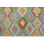 Tapis bleu rouille en laine fait à la main à motif géométrique rectangulaire de 5 pi 2 po x 6 pi 8 po Kelty
