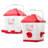 Automatic Chicken Feeder & Waterer Set, 5 Gallon/40 Pounds, Rain Proof Hanging Poultry Feeder with Water Cup No Waste, Automatic Gravity, Avoid Small Animals, Suitable for Chicken, Duck, Turkey