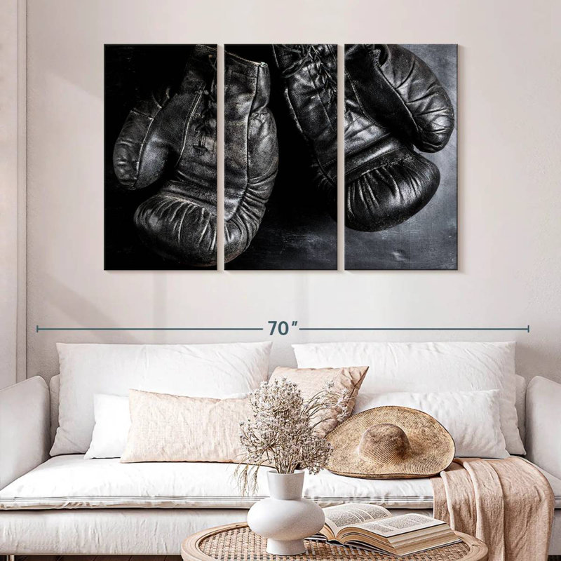 Sireci Black Boxing Gloves, 32" H x 50" W
