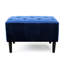 Navy Blue Velvet Seat , And Buttoned, With Birch Wood Base Tufting, Buttoned Detail, Solid Structure
