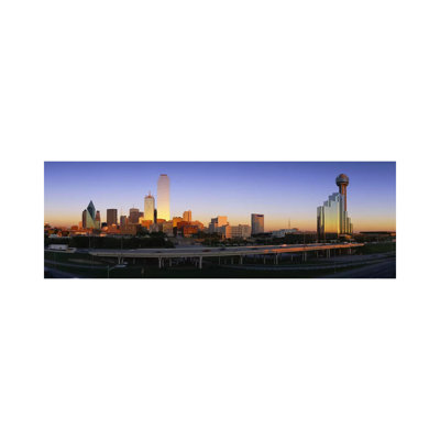 Skyscrapers In A City, Dallas, Texas, USA - Wrapped Canvas Panoramic Print