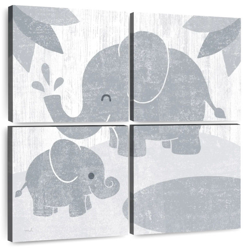 Ashelle safari amusant éléphant gris sans bordure, H 18 po x l 18 po