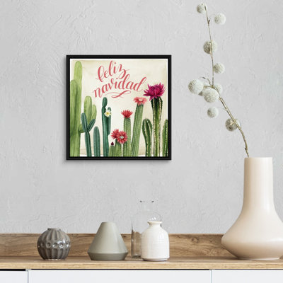 Reproduction d’art textuel sur toile, "Christmas cactus I" par Grace Popp