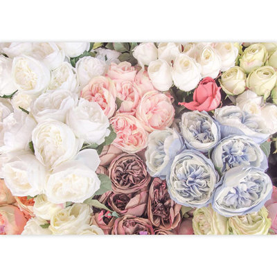 Murale fleurs romantiques