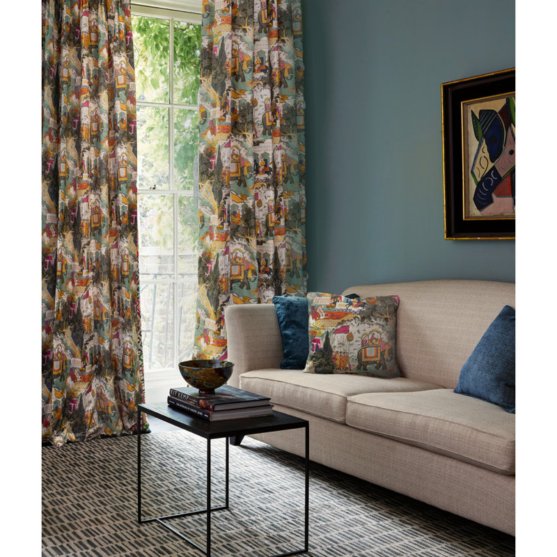 Caspian Shalimar Cotton Blend Performance Fabric, Teal
