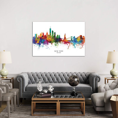 New York Skyline - Wrapped Canvas Painting