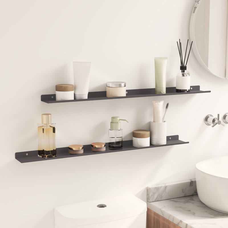 Steel Floating Shelf, Black