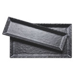 Faux Slate Platter With Raised Rim