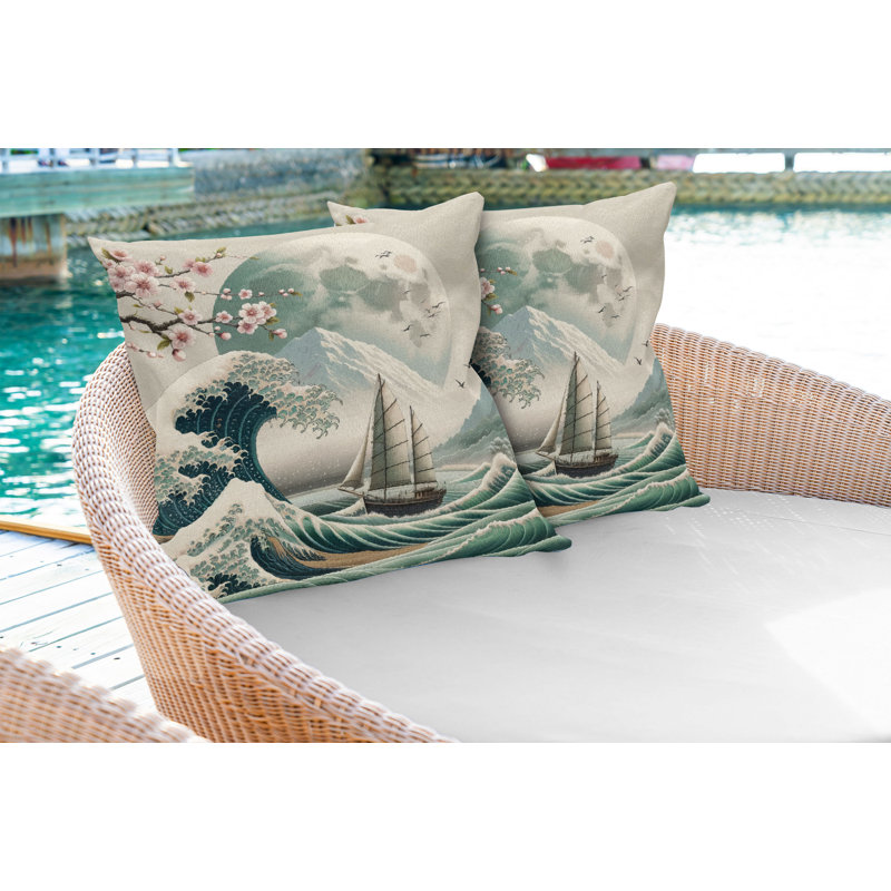 Fabric Reversible Throw Pillow, 24"H x 24"W, Square