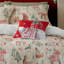 Animal Print Red Square Throw Cushion With Filling