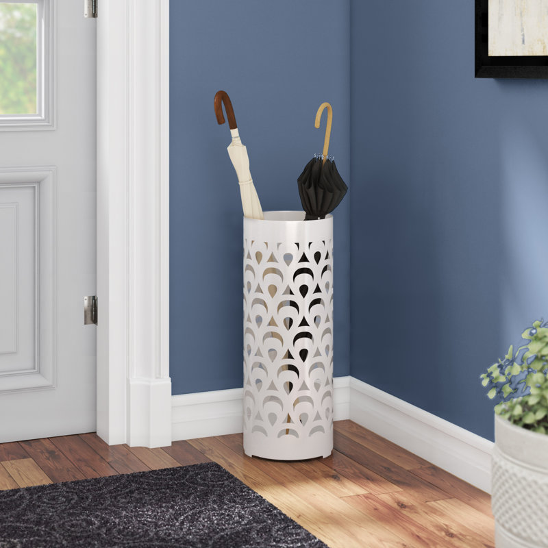 Hofmann Metal Freestanding Umbrella Stand, White
