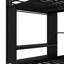 Lit superposé en L double au-dessus de simple TG avec garde-robe intégré, lit gigogne simple et bureau pliable-1872618203