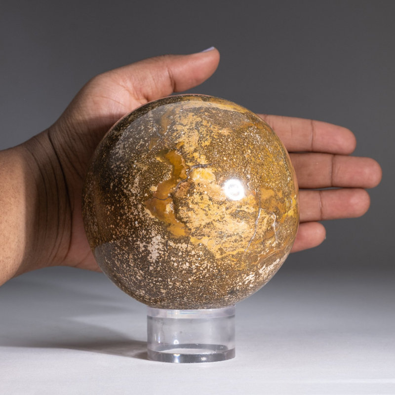 Genuine Polished Ocean Jasper Sphere (3.2 Lbs)