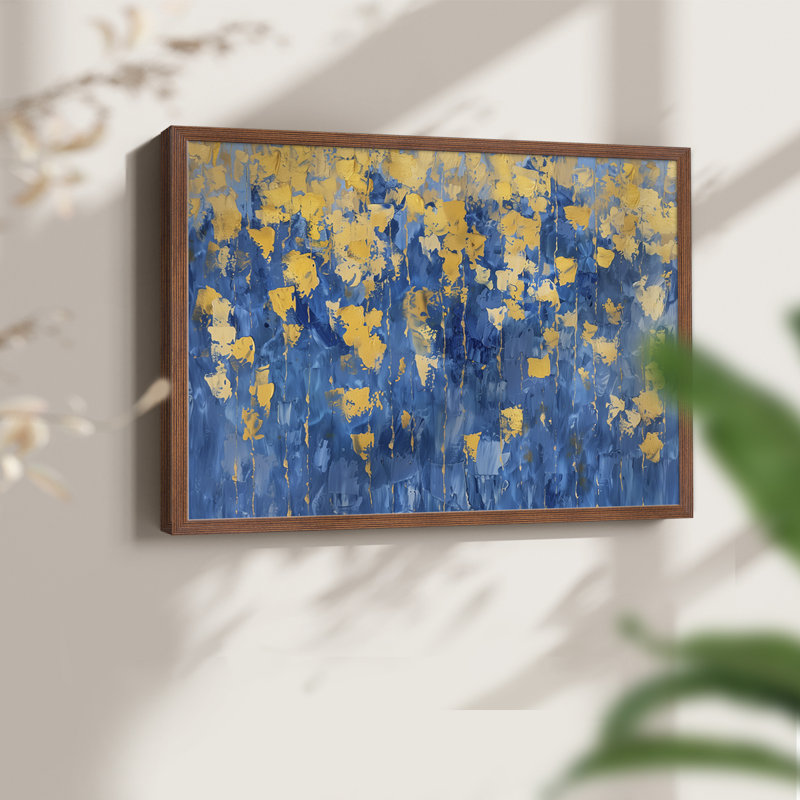 Abstrait, série CLxxviii, reproduction encadrée, H 22 po x l 28 po, Noyer