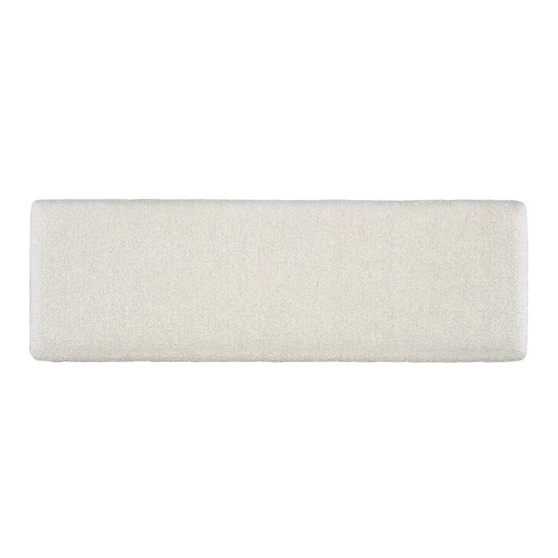 Beige Upholstered Transitional Bedroom Bench with Wood Legs