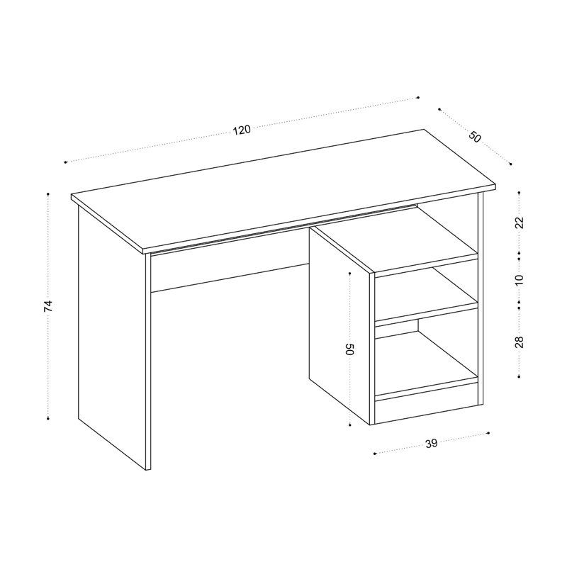 Metal Base Computer Desk