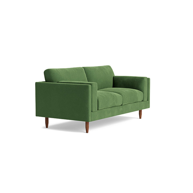 Skinny Fat Loveseat (70"), Performance Velvet - Ivy