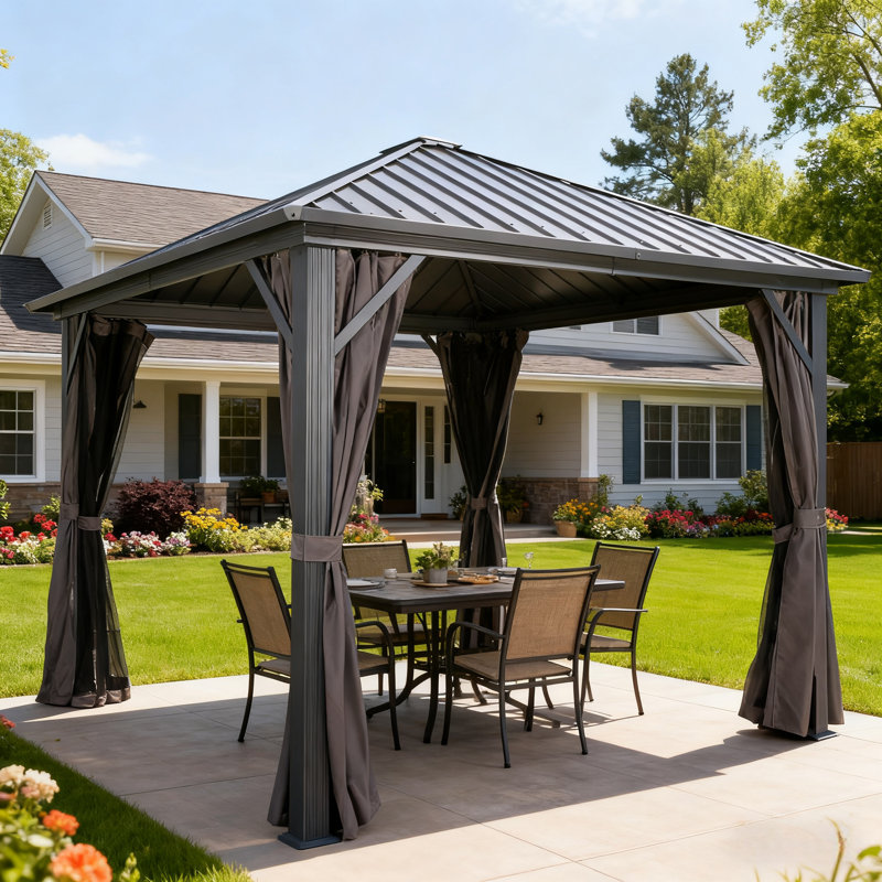 Hardtop 10 Ft. W x 10 Ft. D Aluminum Patio Gazebo