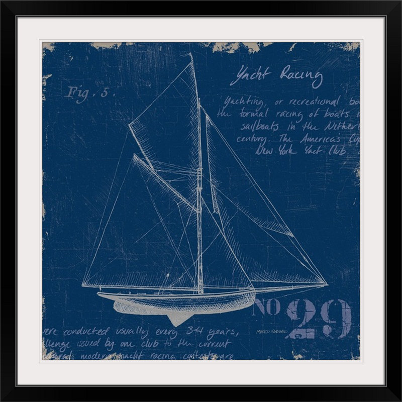 « iv » par marco fabiano, impression Sea Study, Cadre noir, H 28 x l 28 po x P 1 po