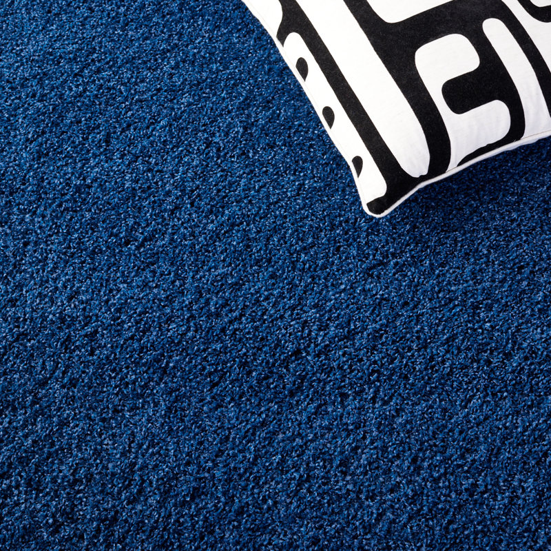Rizco Shag Performance Solid Color Rug, Square 4'