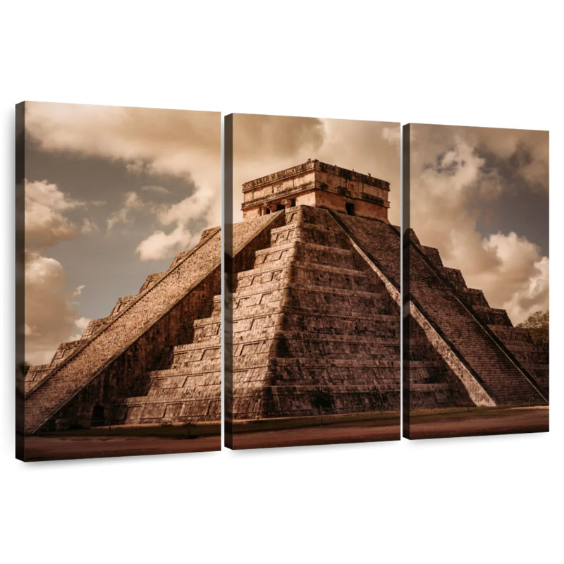 Adella Pyramid Of Kukulcan, 36" H x 57" W