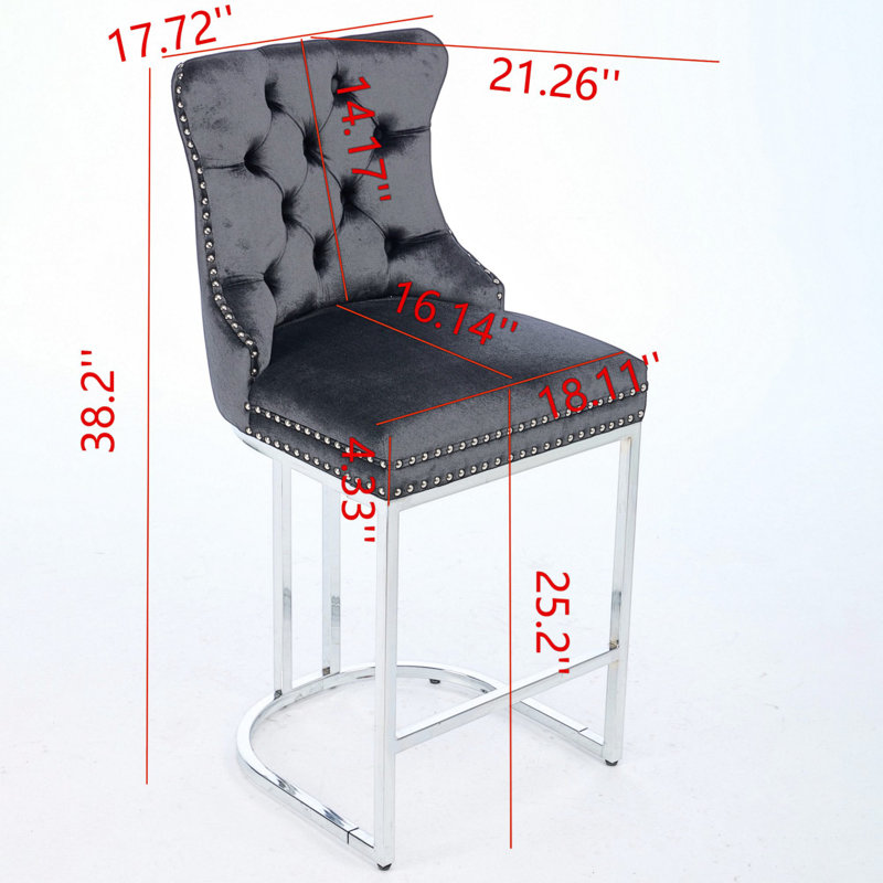 26" Counter Height Bar Stools Set Of 2 - Thumbnail 2