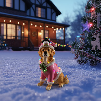 Figurine de Noël 19,69 "Golden Retriever