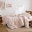 Housse de couette en coton doux avec de fines rayures subtiles - Léger, doux pour la peau, confort naturellement froissé pour la chambre à coucher-122763166-122763169