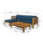 Gislaine Acacia 1500 - Person Patio Conversation Set with Cushions-142893699