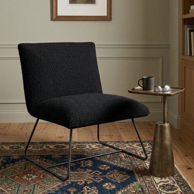 Chaises d'appoint rembourrées en velours Teddy