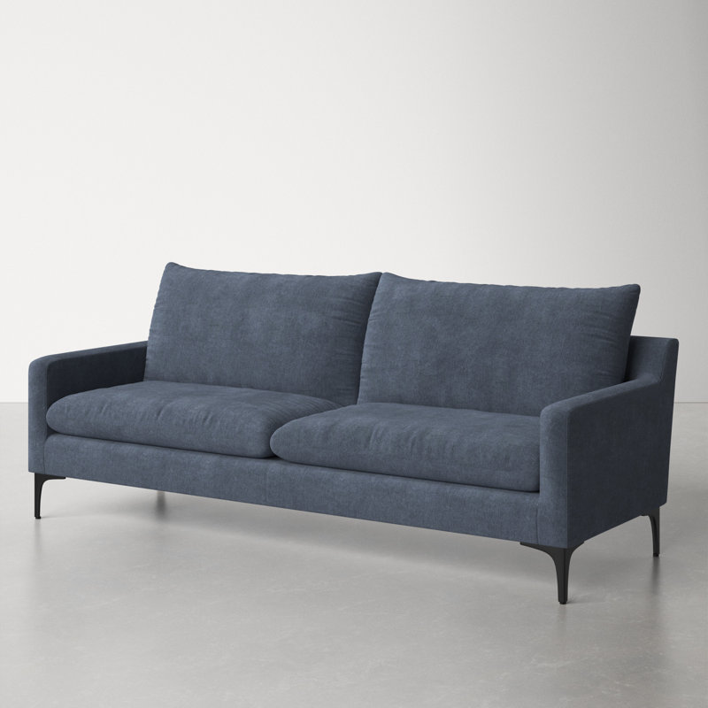 Almeta 80'' Upholstered Sofa, Dusty Blue