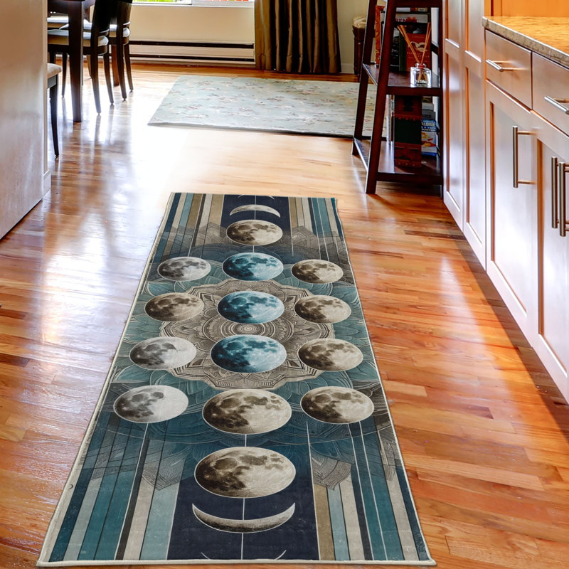 Machine Printed 229cm X 79cm Area Rug
