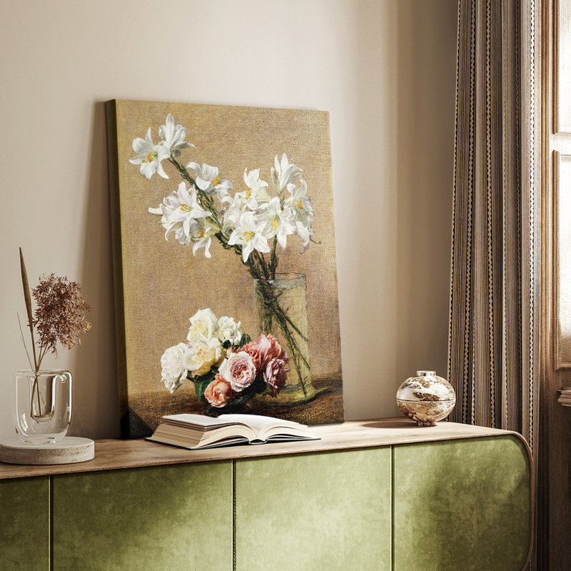 «Vintage Floral Print», imprimé de fleurs sur mesure, H 18 po x l 12 po