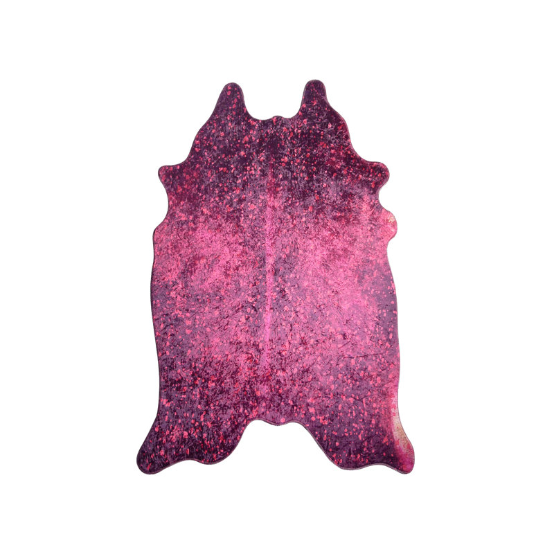 Tapis rouge à imprimé animal Bourdieu