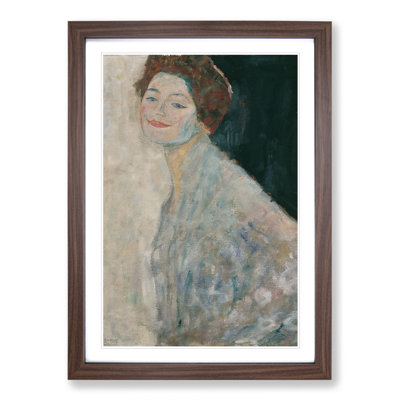Lady in White by Gustav Klimt - Framed Print