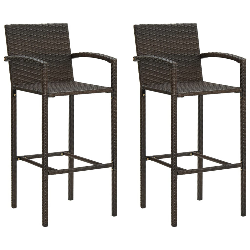 Tabouret de bar 30,5 po Khiandra, Brun, H 31,5 po